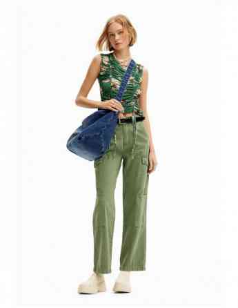 DESIGUAL - Ruched floral T-shirt Tbilisi