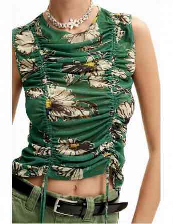 DESIGUAL - Ruched floral T-shirt Tbilisi