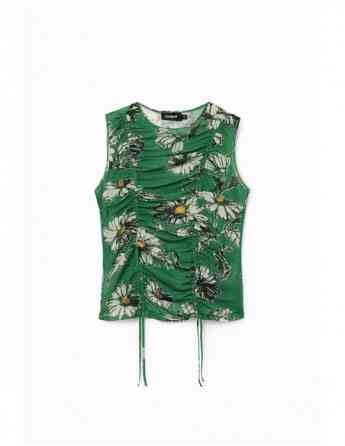 DESIGUAL - Ruched floral T-shirt Tbilisi