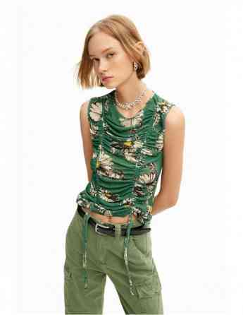 DESIGUAL - Ruched floral T-shirt Tbilisi