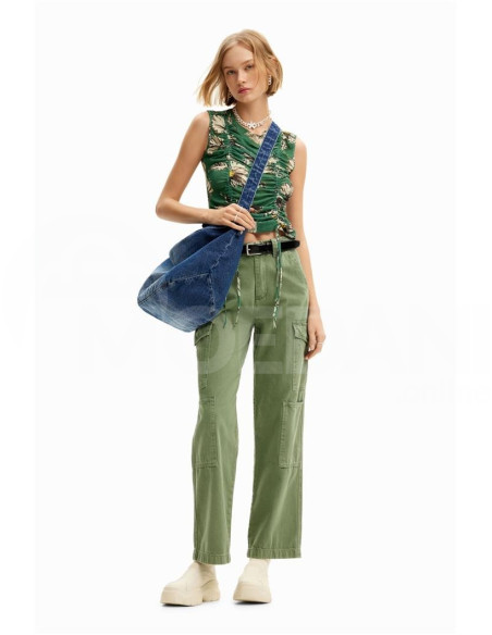 DESIGUAL - Ruched floral T-shirt თბილისი - photo 5