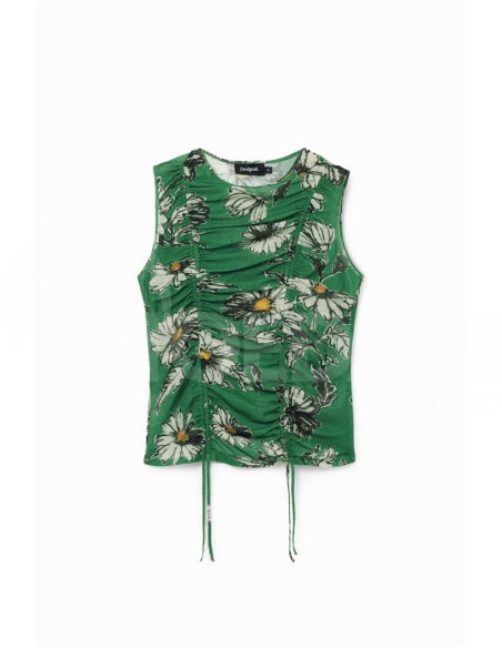 DESIGUAL - Ruched floral T-shirt თბილისი - photo 6