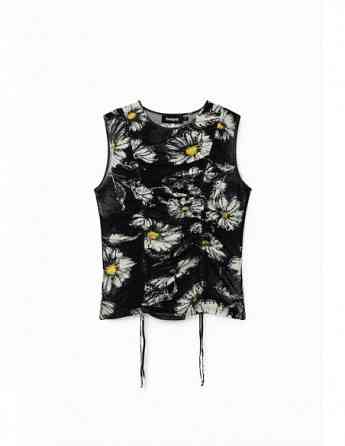 DESIGUAL - Ruched floral T-shirt Tbilisi