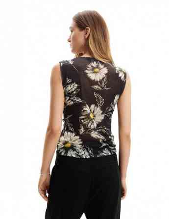 DESIGUAL - Ruched floral T-shirt Tbilisi