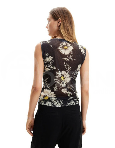DESIGUAL - Ruched floral T-shirt თბილისი - photo 2