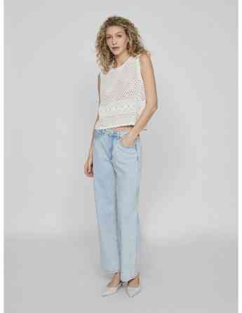 VILA - VIDOLISE S/L O-NECK CROCHET KNIT TOP Tbilisi