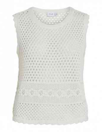 VILA - VIDOLISE S/L O-NECK CROCHET KNIT TOP Tbilisi