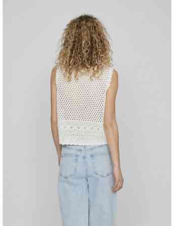 VILA - VIDOLISE S/L O-NECK CROCHET KNIT TOP Tbilisi
