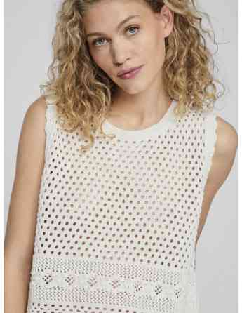 VILA - VIDOLISE S/L O-NECK CROCHET KNIT TOP Tbilisi