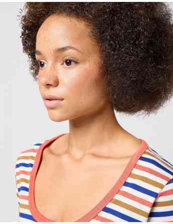 Wrangler - SCOOP NECK RINGER TEE Tbilisi