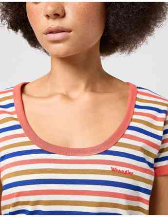 Wrangler - SCOOP NECK RINGER TEE Tbilisi