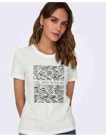 ONLY JDY - JDYMICHIGAN LIFE S/S PRINT TOP JRS Tbilisi