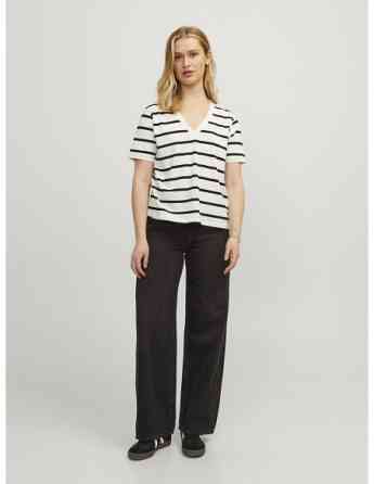 JJXX - JXANNIE REG VNECK STRIPE SS TEE JRS Tbilisi
