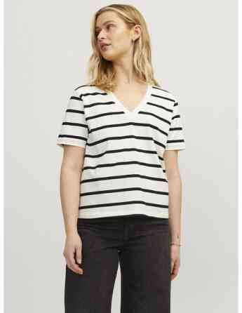 JJXX - JXANNIE REG VNECK STRIPE SS TEE JRS Tbilisi