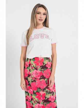 ONLY - ONLELISA LIFE REG S/S TEXT TOP BOX JRS Tbilisi