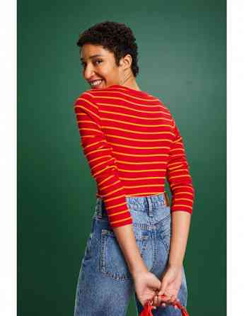 ESPRIT - Striped Rib-Knit Top Tbilisi