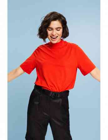 ESPRIT - Mock Neck Jersey T-Shirt Tbilisi