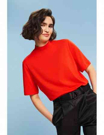 ESPRIT - Mock Neck Jersey T-Shirt Tbilisi