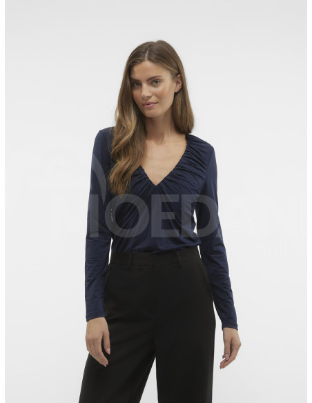 Vero Moda - VMHANNA BIANCA LS V-NECK TOP JRS POP2 თბილისი - photo 2