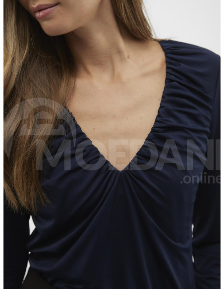 Vero Moda - VMHANNA BIANCA LS V-NECK TOP JRS POP2 თბილისი - photo 4