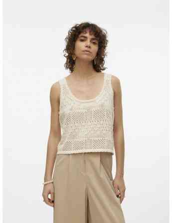 Vero Moda - VMAMALFI SL U-NECK SHORT PULLOVER GA Tbilisi