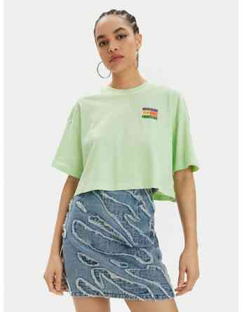 Tommy Jeans - TJW OVS CRP SUMMER FLAG TEE Tbilisi