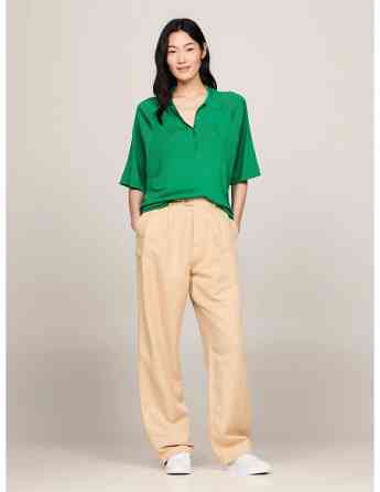 Tommy Hilfiger - RIB OVERSIZED POLO SWEATER თბილისი