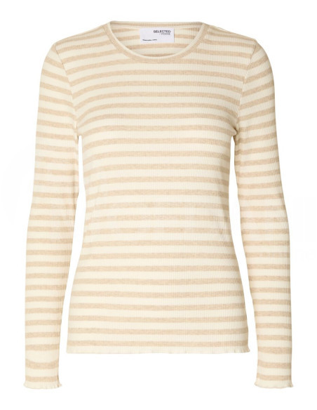 SELECTED FEMME - SLFANNA LS CREW NECK TEE STR NOOS თბილისი - photo 4