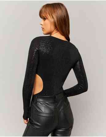 Tally Weijl - BLACK SEQUINS CUT OUT BODYSUIT თბილისი