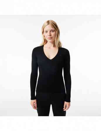 Lacoste - WOMEN'S SEAMLESS RIBBED V-NECK SWEATER Tbilisi