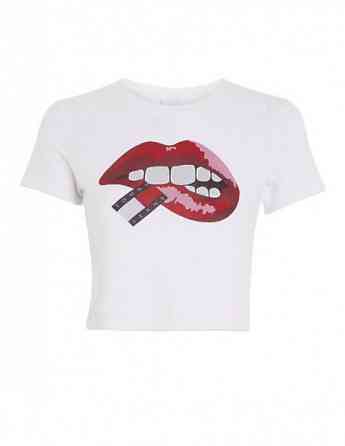 Tommy Jeans - TJW SLIM CRP WASHED TJ LIPS TEE Tbilisi