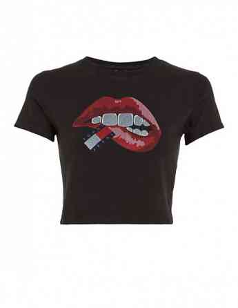 Tommy Jeans - TJW SLIM CRP WASHED TJ LIPS TEE Tbilisi