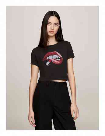 Tommy Jeans - TJW SLIM CRP WASHED TJ LIPS TEE Tbilisi