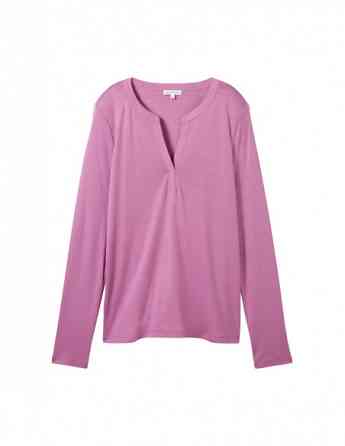 Tom Tailor - T-Shirt Henley Fabric Mix Tbilisi