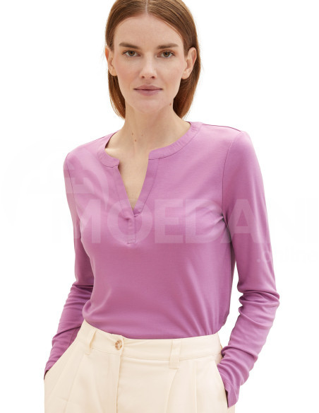 Tom Tailor - T-Shirt Henley Fabric Mix თბილისი - photo 1