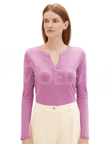 Tom Tailor - T-Shirt Henley Fabric Mix თბილისი - photo 4