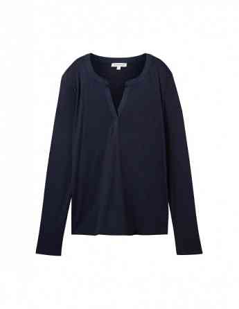 Tom Tailor - T-Shirt Henley Fabric Mix Tbilisi