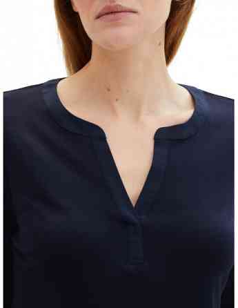 Tom Tailor - T-Shirt Henley Fabric Mix Tbilisi