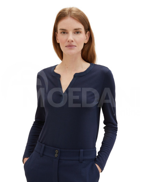 Tom Tailor - T-Shirt Henley Fabric Mix თბილისი - photo 3