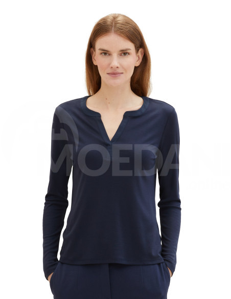 Tom Tailor - T-Shirt Henley Fabric Mix თბილისი - photo 1