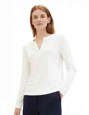 Tom Tailor - T-Shirt Henley Fabric Mix Tbilisi