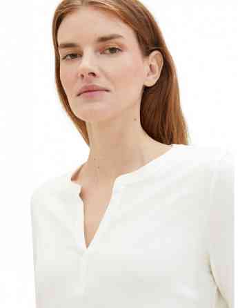 Tom Tailor - T-Shirt Henley Fabric Mix Tbilisi