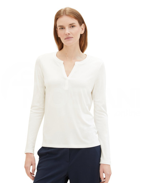 Tom Tailor - T-Shirt Henley Fabric Mix თბილისი - photo 3