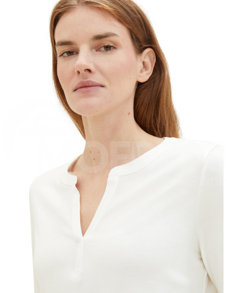 Tom Tailor - T-Shirt Henley Fabric Mix თბილისი - photo 4