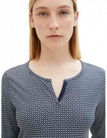 Tom Tailor - Tshirt Alloverprint Henley Tbilisi