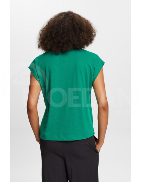 ESPRIT - V-neck T-shirt with decorative stitch, 100% cotton თბილისი - photo 2