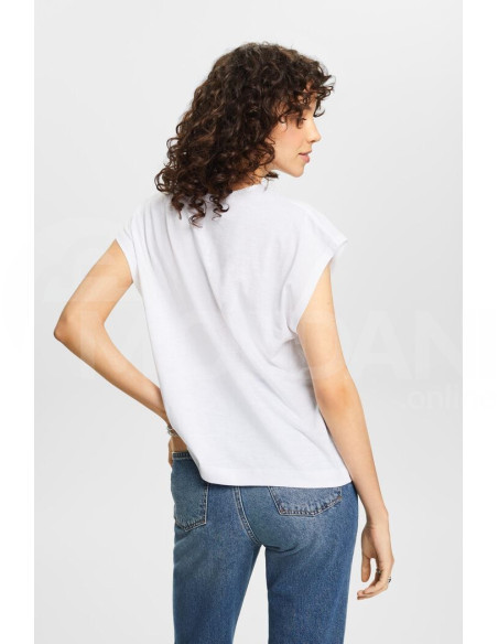 ESPRIT - V-neck T-shirt with decorative stitch, 100% cotton თბილისი - photo 2