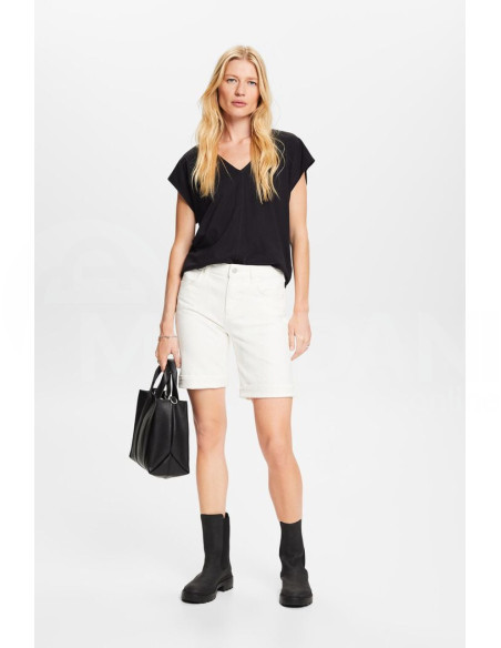 ESPRIT - V-neck T-shirt with decorative stitch, 100% cotton თბილისი - photo 6