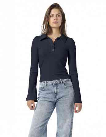 Noisy May - NMCLARA L/S POLO COLLAR TOP JRS Tbilisi