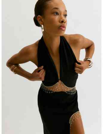 Somethingnew by Vero Moda - SNCOCO HAULTER JEWLED CROPPED TOP - STO Tbilisi